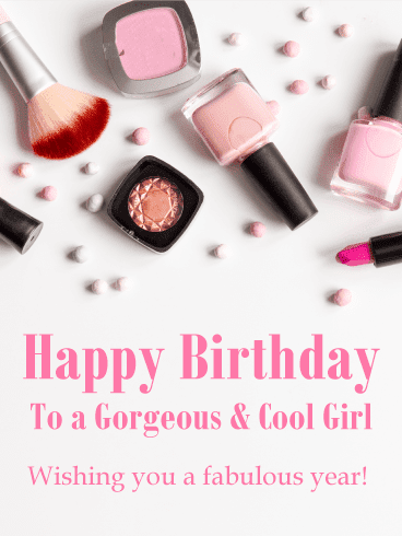 Cute Cosmetics Happy Birthday Card for Girl.png