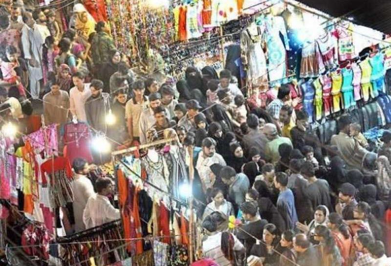 People crowd in markets for Eid Shopping in Pakistan