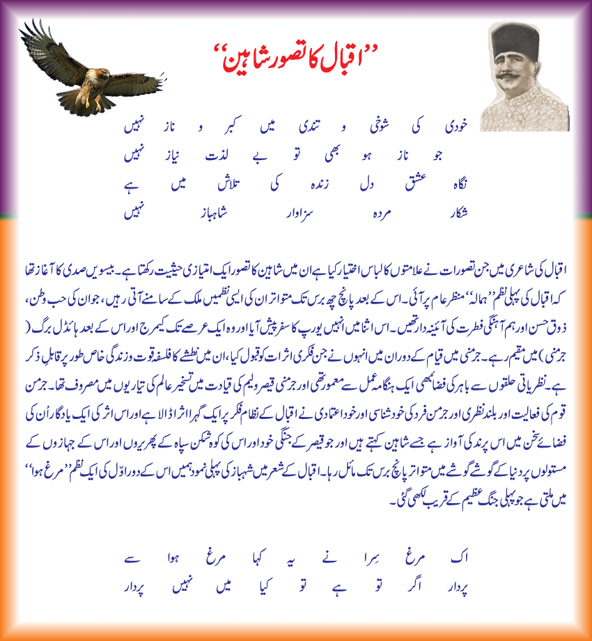 Iqbal Ka Tasawwur-e-Shaheen  Pakistan Social Web